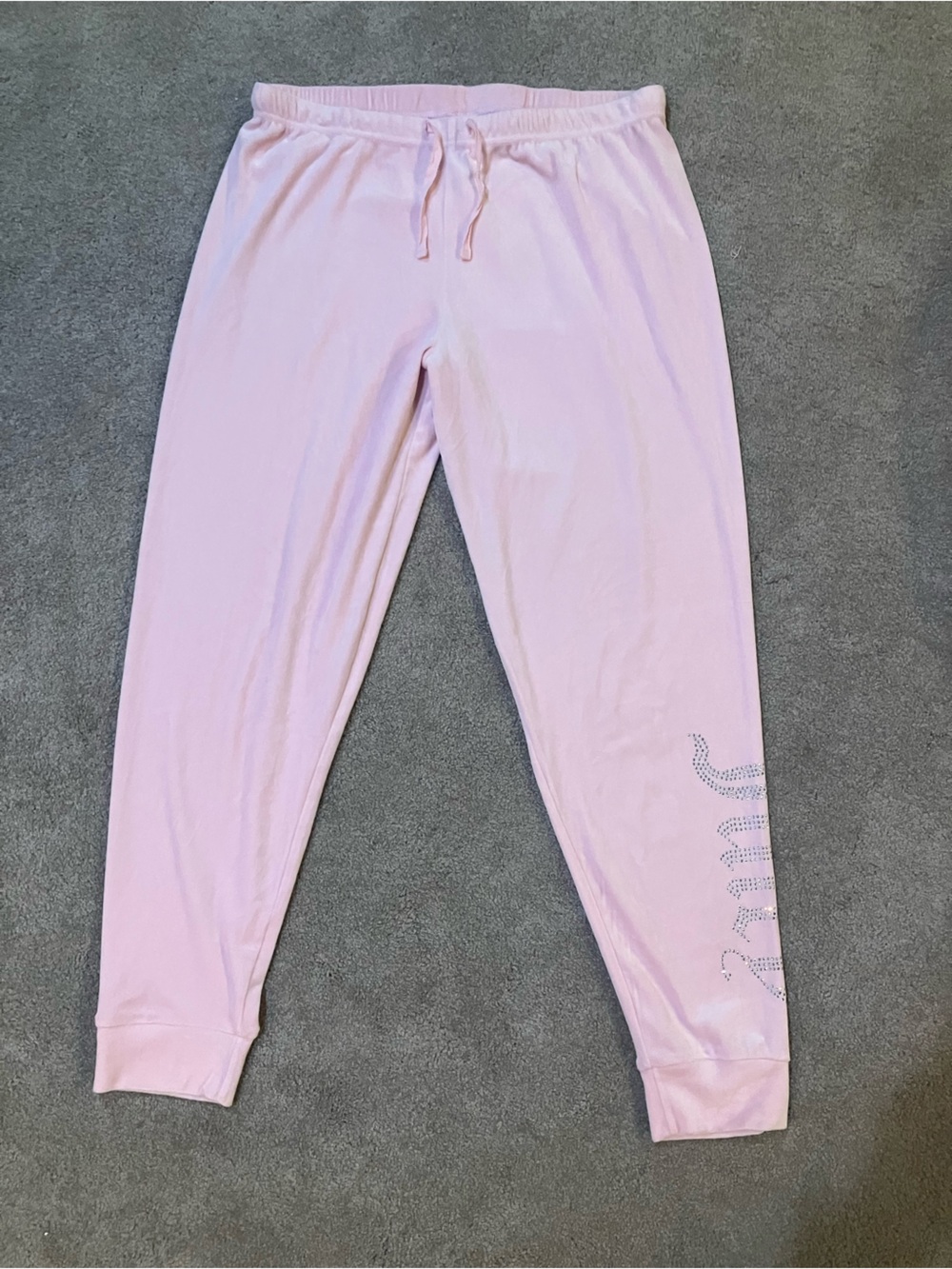 Juicy Couture Velour light pink pajama set with rhinestone logo - Picture 6 of 8